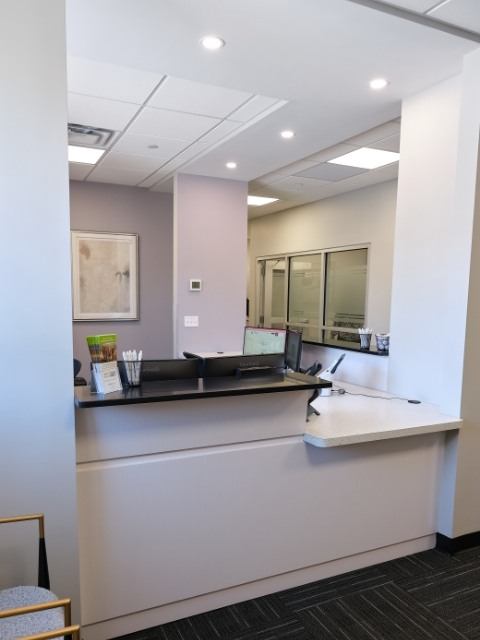 Hallway and dental sanitation area