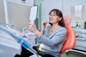 a person during a dental implant consultation